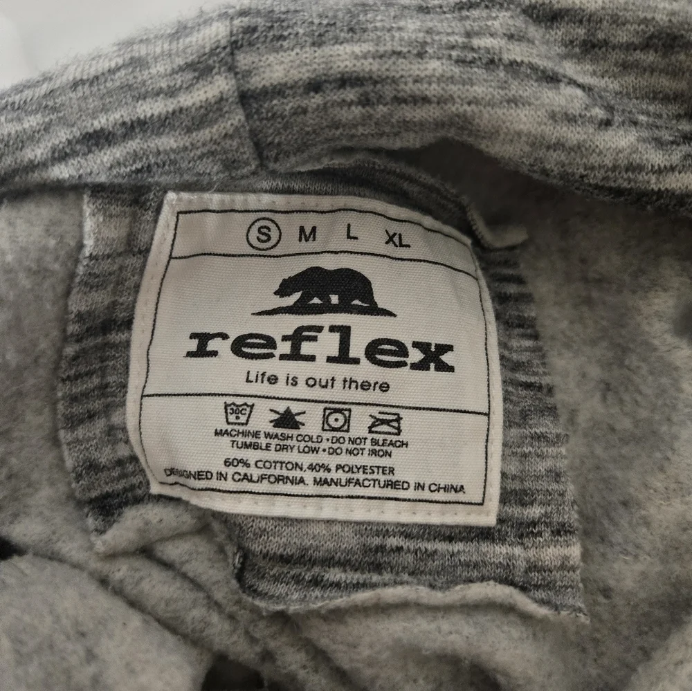 Reflex Love Hoodie Sz Small Gray Soft Pullover Fleece - Picture 4 of 4